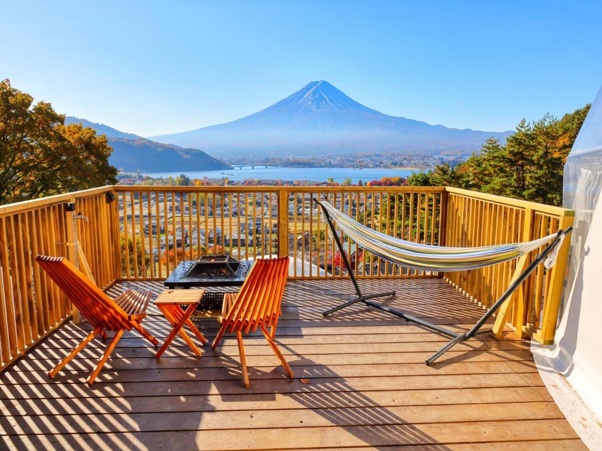 Mt.Fujiグランピングテラス　嶺乃華 Hotell Fujikawaguchiko Exteriör bild