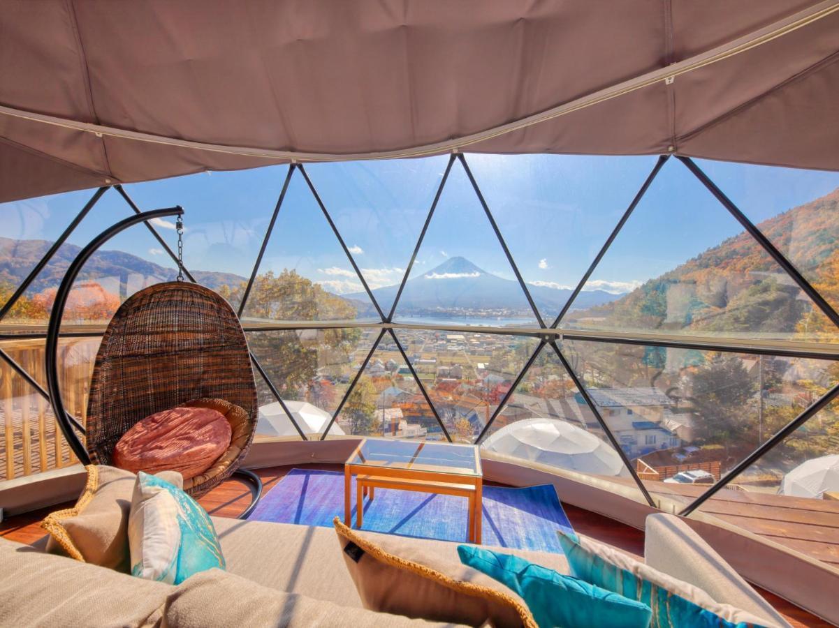 Mt.Fujiグランピングテラス　嶺乃華 Hotell Fujikawaguchiko Exteriör bild