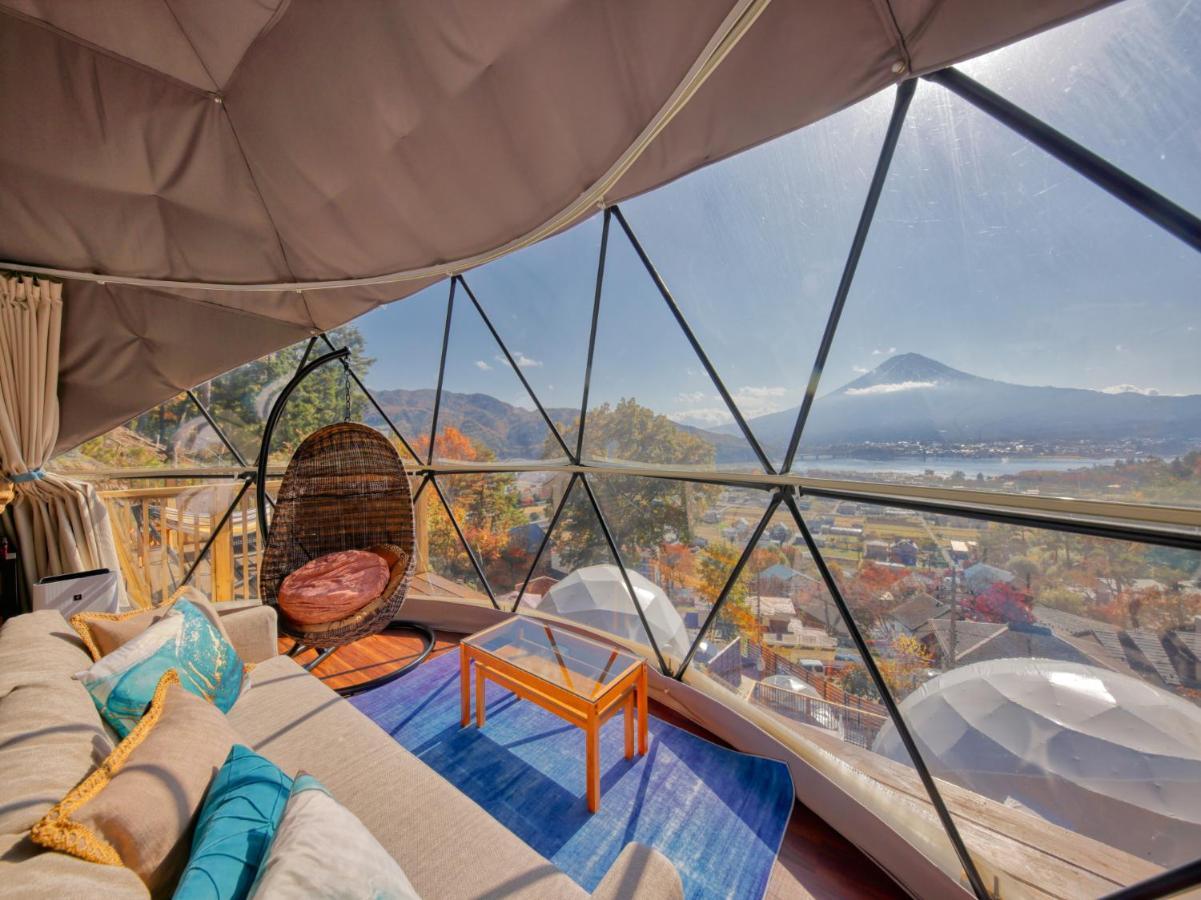 Mt.Fujiグランピングテラス　嶺乃華 Hotell Fujikawaguchiko Exteriör bild